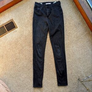 Levi's High Rise Skinny Black Denim Jeans W 26 L 32